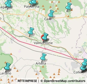 Mappa Via del Casaleno, 00038 Valmontone RM, Italia (6.97579)