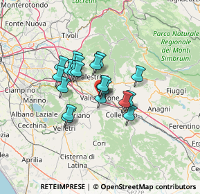 Mappa Via del Casaleno, 00038 Valmontone RM, Italia (9.674)