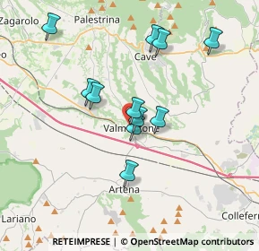 Mappa Via Palestrina, 00038 Valmontone RM, Italia (3.34091)