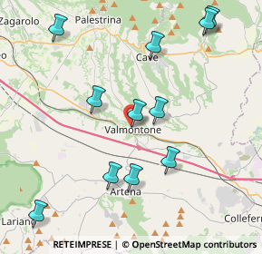 Mappa Via Palestrina, 00038 Valmontone RM, Italia (4.67545)