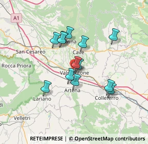 Mappa Via Palestrina, 00038 Valmontone RM, Italia (5.86923)