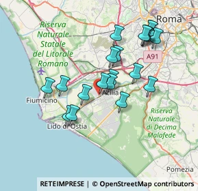 Mappa Via Pietro Benedetti, 00126 Roma RM, Italia (7.0995)