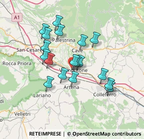 Mappa Via della Forma, 00038 Valmontone RM, Italia (6.21556)