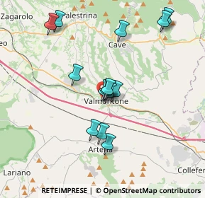 Mappa Via della Forma, 00038 Valmontone RM, Italia (3.48929)