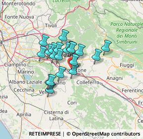 Mappa Via della Forma, 00038 Valmontone RM, Italia (10.0555)