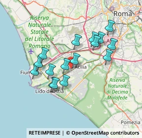 Mappa Vicolo di Dragone, 00126 Roma RM, Italia (6.7025)