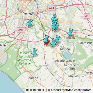 Mappa Via della Marrana di Santa Fresca, 00134 Roma RM, Italia (5.95667)