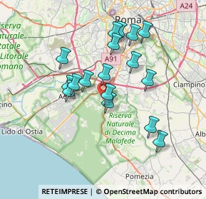 Mappa Via Romolo Gigliozzi, 00128 Roma RM, Italia (6.73882)