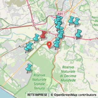 Mappa Via del Risaro, 00128 Roma RM, Italia (3.86632)