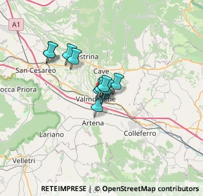 Mappa Via Tiro a Segno, 00038 Valmontone RM, Italia (4.01636)