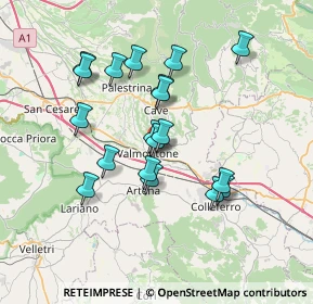 Mappa Via Tiro a Segno, 00038 Valmontone RM, Italia (6.71789)