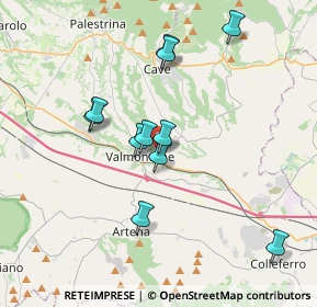 Mappa Via Tiro a Segno, 00038 Valmontone RM, Italia (3.54364)