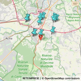 Mappa Via Valle di Perna, 00128 Roma RM, Italia (3.81667)