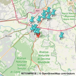 Mappa Via Valle di Perna, 00128 Roma RM, Italia (3.6925)