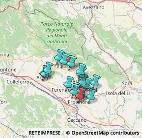 Mappa Via Lisciano, 03016 Guarcino FR, Italia (11.515)