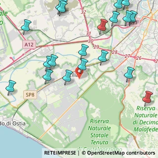 Mappa Via Leonardo Mellano, 00125 Roma RM, Italia (5.9895)
