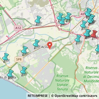 Mappa Via Leonardo Mellano, 00125 Roma RM, Italia (6.996)