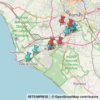 Mappa Via Leonardo Mellano, 00125 Roma RM, Italia (7.09364)