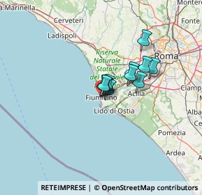Mappa Via Clementina Torre, 00054 Fiumicino RM, Italia (7.75455)