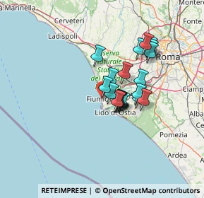 Mappa Via Clementina Torre, 00054 Fiumicino RM, Italia (10.1025)