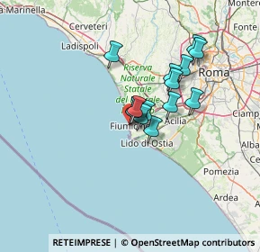 Mappa Via Clementina Torre, 00054 Fiumicino RM, Italia (9.85643)