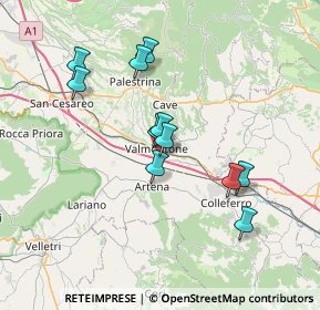 Mappa Via Mameli, 00038 Valmontone RM, Italia (6.70182)