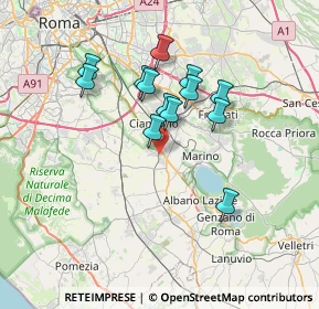 Mappa 00040 Marino RM, Italia (6.23615)