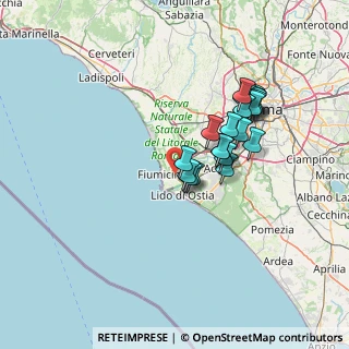 Mappa Via Alberto Santos-Dumont, 00054 Fiumicino RM, Italia (12.514)