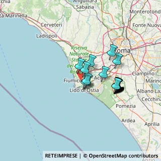 Mappa Via Alberto Santos-Dumont, 00054 Fiumicino RM, Italia (12.345)