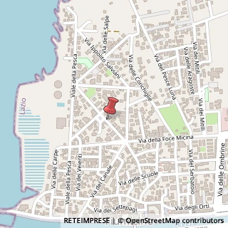 Mappa Via Giovanni Cena,  29, 00054 Fiumicino, Roma (Lazio)
