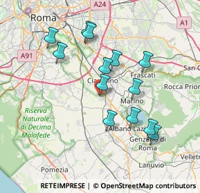 Mappa Via P. Maroncelli, 00040 Marino RM, Italia (7.28231)