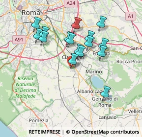 Mappa Via P. Maroncelli, 00040 Marino RM, Italia (6.92813)