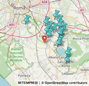 Mappa Via P. Maroncelli, 00040 Marino RM, Italia (6.70875)