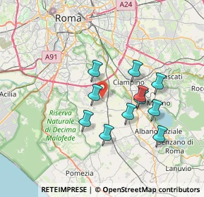 Mappa Via del Ramarro, 00134 Roma RM, Italia (6.53273)