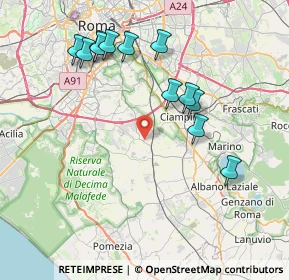 Mappa Via del Ramarro, 00134 Roma RM, Italia (8.5775)