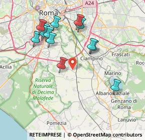 Mappa Via del Ramarro, 00134 Roma RM, Italia (8.37077)