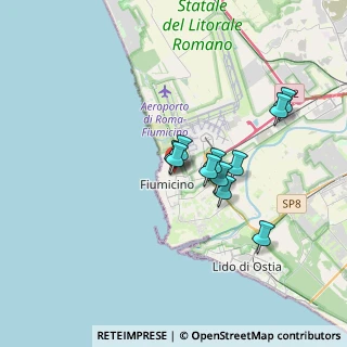 Mappa Via dell'Ippocampo, 00054 Fiumicino RM, Italia (2.82273)