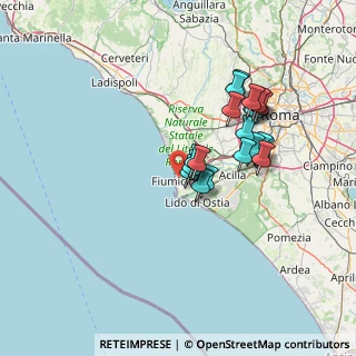 Mappa Via dell'Ippocampo, 00054 Fiumicino RM, Italia (12.8585)
