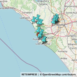 Mappa Via dell'Ippocampo, 00054 Fiumicino RM, Italia (12.50167)