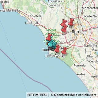 Mappa Via dell'Ippocampo, 00054 Fiumicino RM, Italia (7.17917)