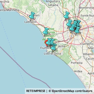 Mappa Via Pietro Artedi, 00054 Fiumicino RM, Italia (18.30571)
