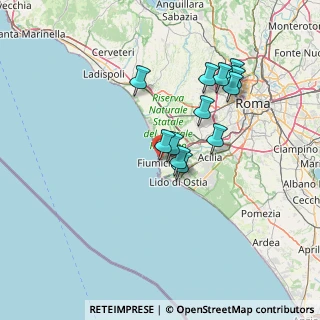 Mappa Via Pietro Artedi, 00054 Fiumicino RM, Italia (12.755)