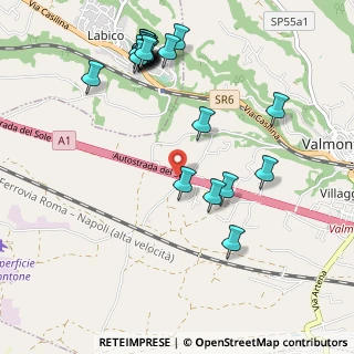 Mappa A1 Milano - Napoli, 00038 Valmontone RM, Italia (1.2875)