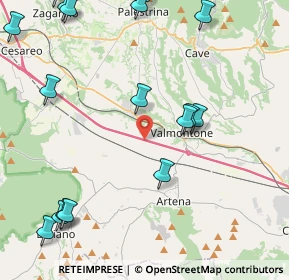 Mappa A1 Milano - Napoli, 00038 Valmontone RM, Italia (6.435)