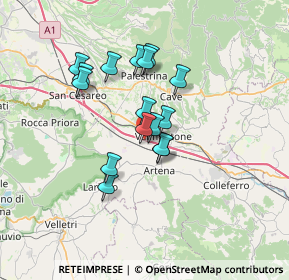 Mappa A1 Milano - Napoli, 00038 Valmontone RM, Italia (5.65438)