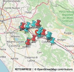 Mappa A1 Milano - Napoli, 00038 Valmontone RM, Italia (9.55)