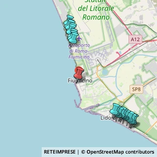 Mappa Via del Canale, 00054 Fiumicino RM, Italia (5.611)