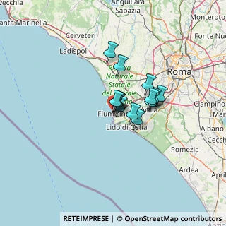 Mappa Via del Canale, 00054 Fiumicino RM, Italia (7.61143)