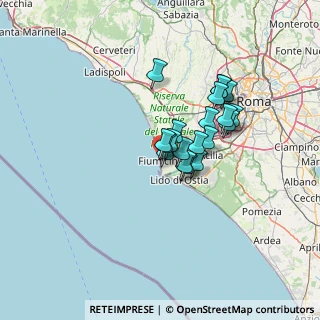 Mappa Via del Canale, 00054 Fiumicino RM, Italia (9.651)