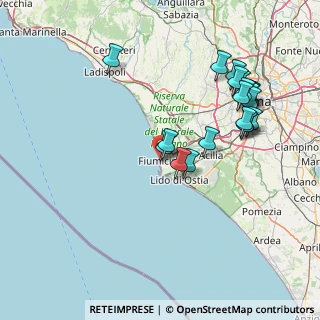 Mappa Via del Canale, 00054 Fiumicino RM, Italia (17.0755)